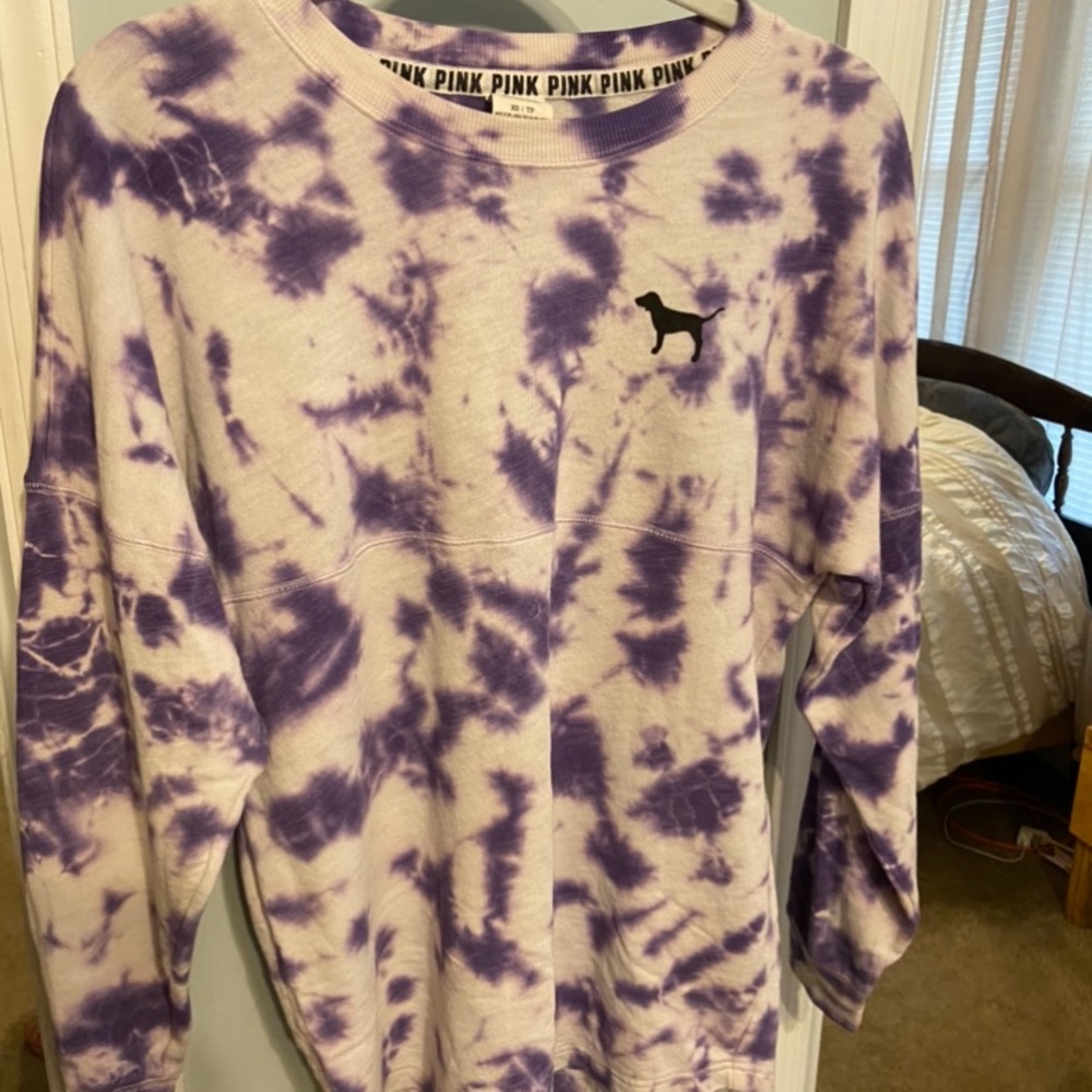 Pink Victoria Secret Purple Tye Dye Longsleeve